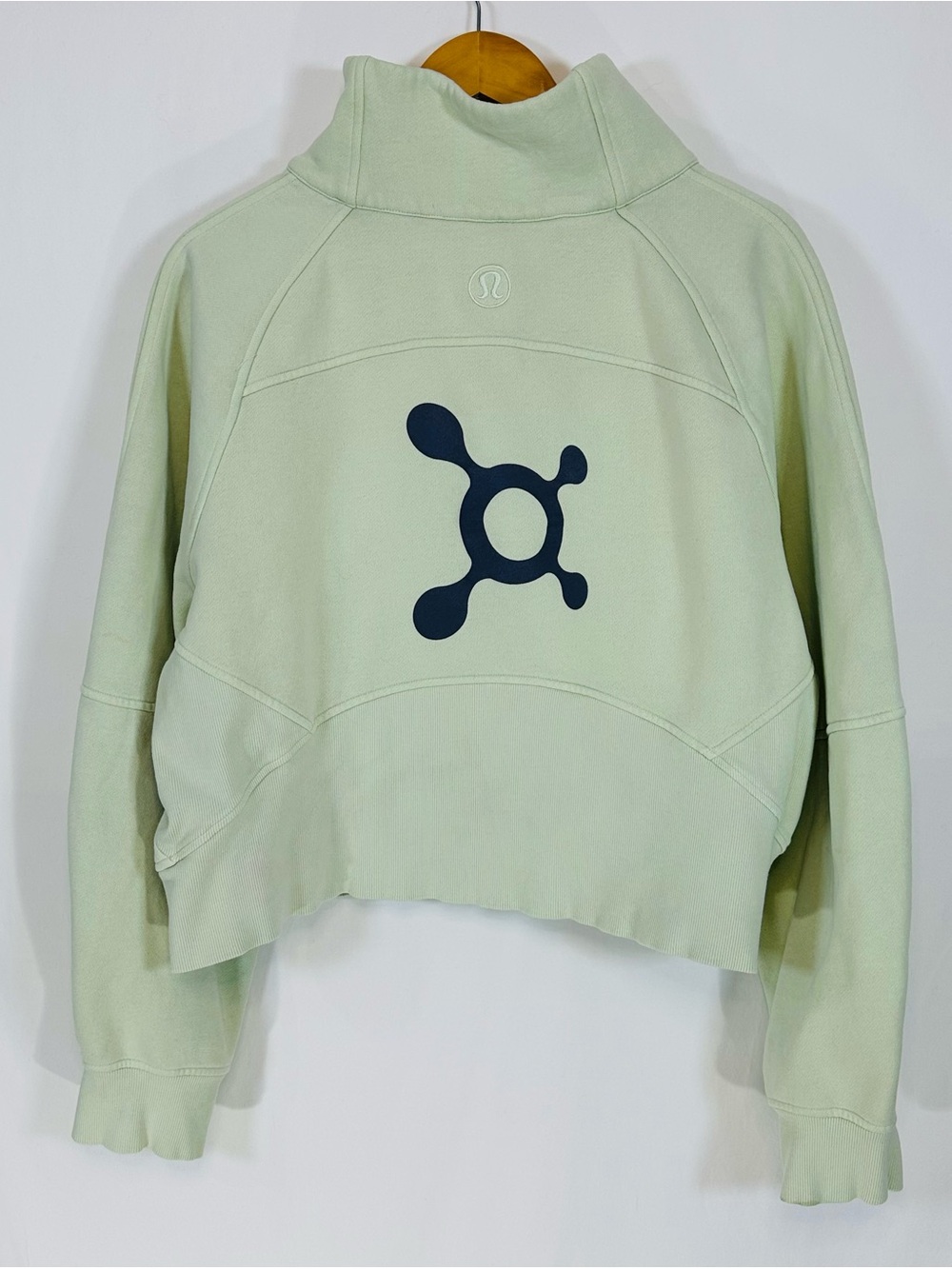 Lululemon Scuba Oversized 1/2 Half-Zip Hoodie  Mint Size XL/XXL Orangetheory - Picture 2 of 6